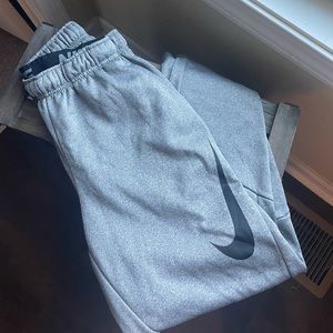 Nike joggers, gray and black, size small